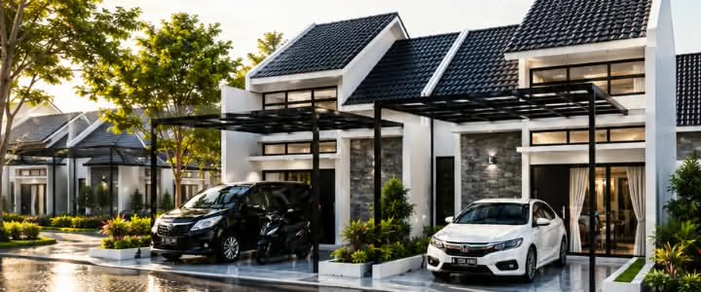 Ilustrasi rumah Type Avena dengan carport